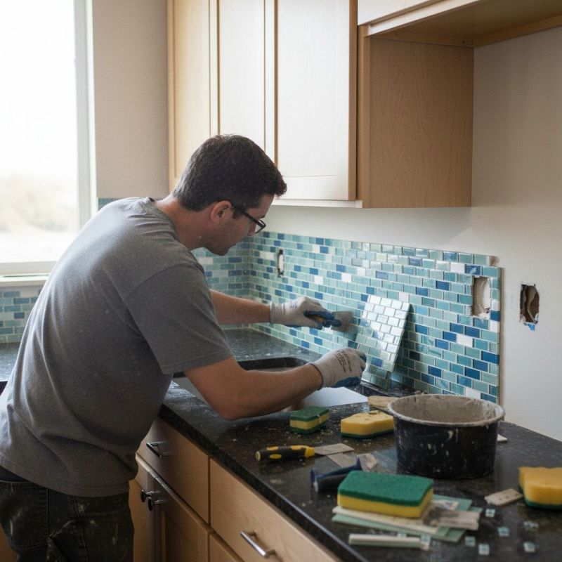 Tile Backsplash Installation detail